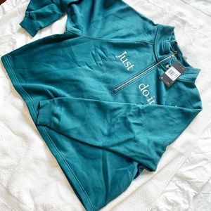 Nike Sweatshirt Half Zip Crop Just Do It 2x